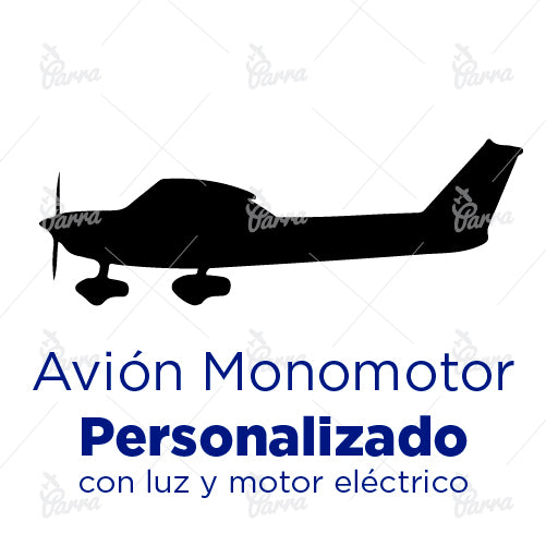 Avión con luz y motor eléctrico