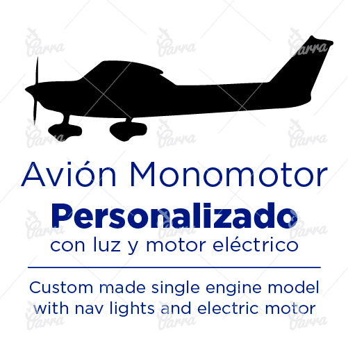 Avión con luz y motor eléctrico