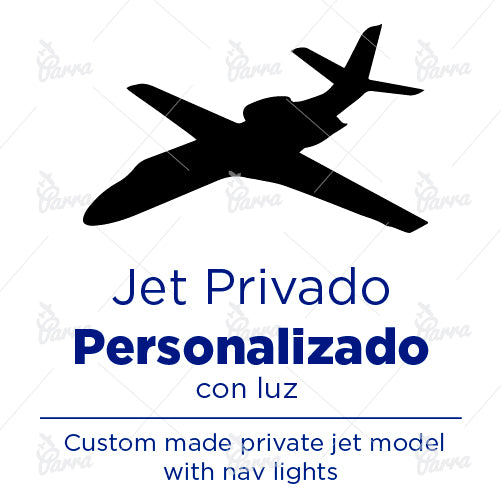 Avión con luz, personalizado