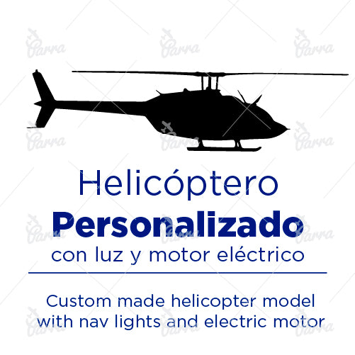 Helicóptero con luz y motor eléctrico
